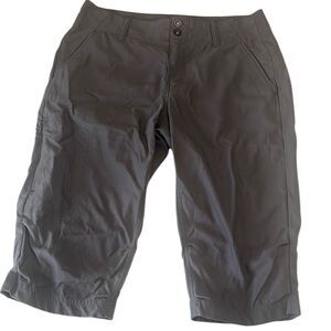 Prana Gray Cargo Drawstring Nylon Bermuda Shorts Size 12